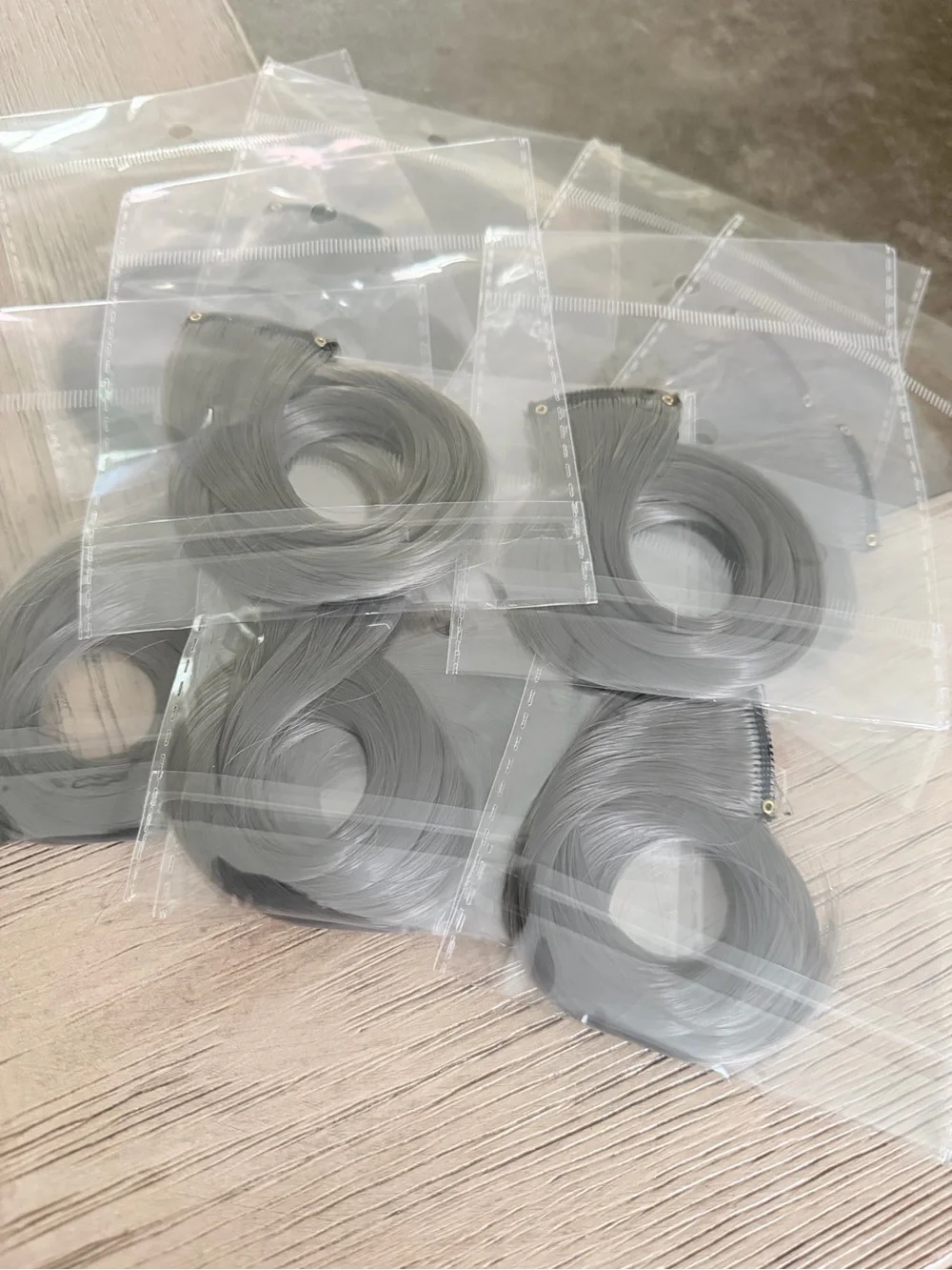 LAVENDER GREY HIGHLIGHTS 10 CLIP-IN HAIR EXTENSIONS